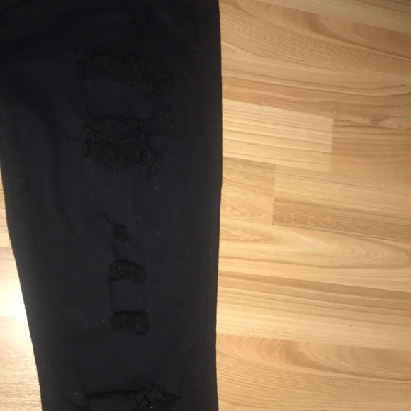 Express Black distress jeans size 8 - Picture 2 of 7